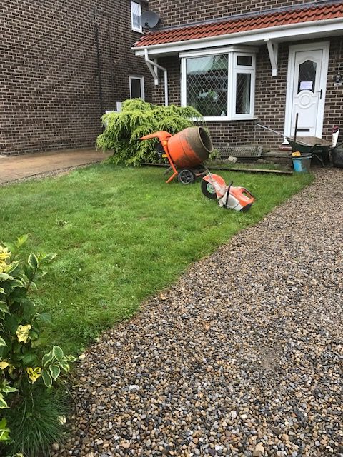 Driveway before